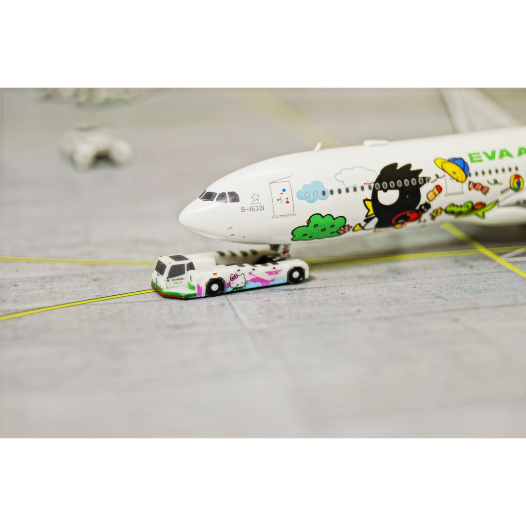 [RBF]1/400 長榮航空 地勤後推螃蟹車 螃蟹車 拖車 Hello Kitty (粉紅)