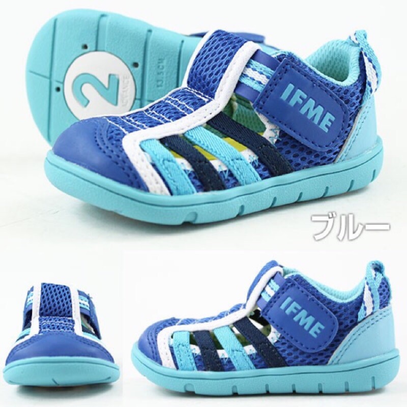（轉售）日本ifme水涼鞋 玩水鞋 幼童鞋 （藍/尺寸14）