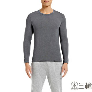三槍牌 3件組臺灣製時尚經典型男長袖TG-HEAT發熱衣 紫紅色 (L~XL)
