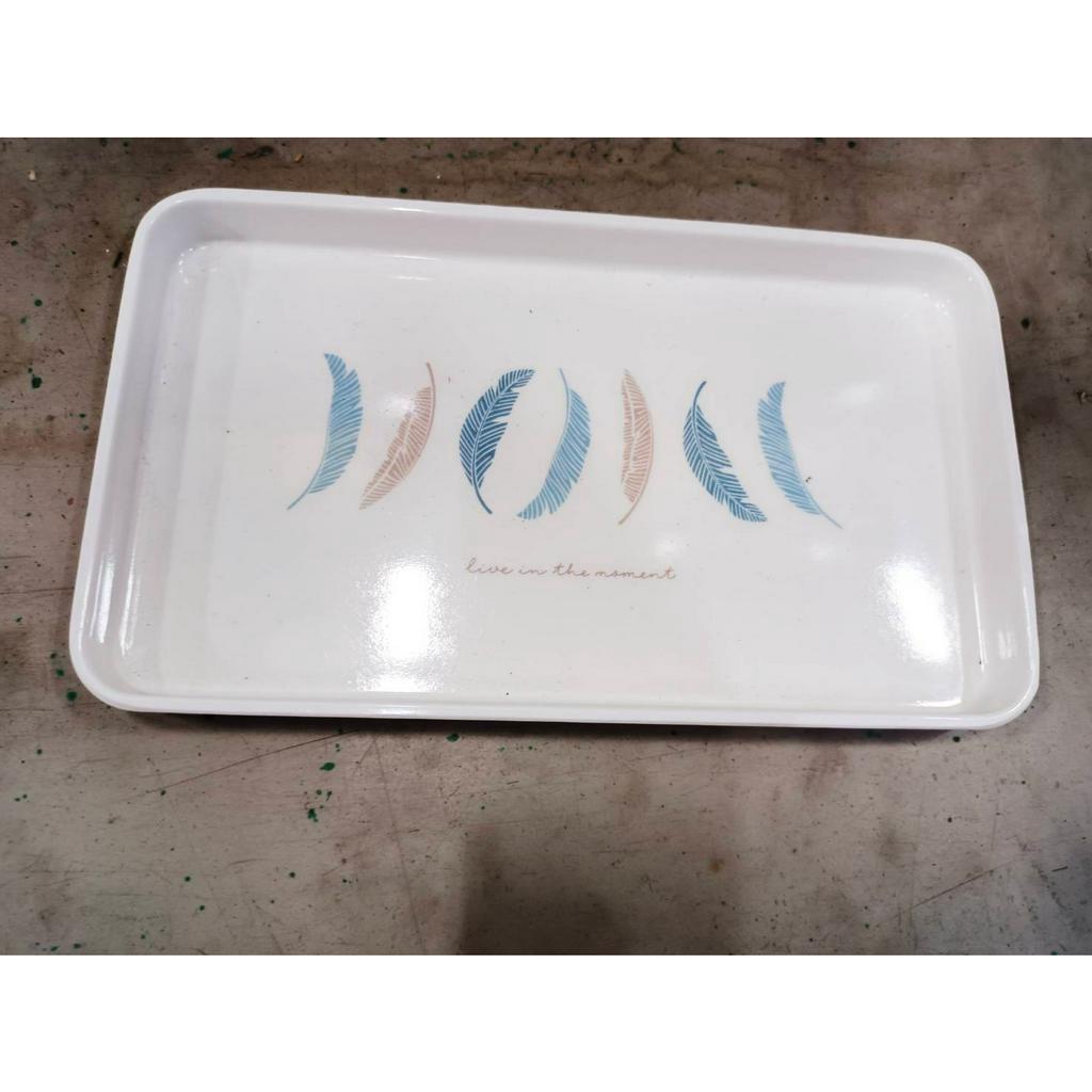 羽月花 長方深盤 CHK301 美耐皿 深盤 水杯收納盤 置物盤 餐桌托盤 塑膠托盤 早餐托盤 美食擺盤