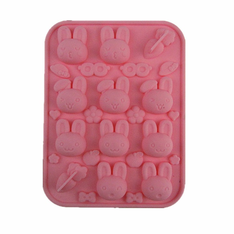 (051)DIY樂樂 兔子蘿蔔 手工皂模具 餅乾模具 巧克力模具 巧克力模型 矽膠模 矽膠模具 果凍模 蛋糕模 製冰盒