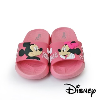 【Disney 迪士尼】迪士尼童鞋 米奇米妮 立體造型防水拖鞋-粉 DS0011