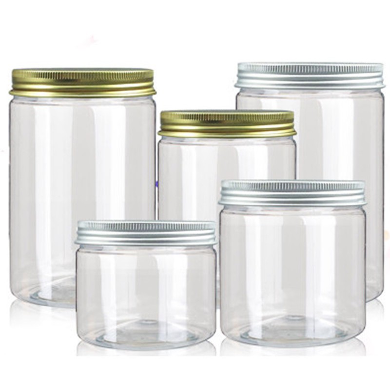 [采庭生活館]直徑8.5cm(整箱)銀鋁蓋封罐 塑膠罐 透明罐 收納罐