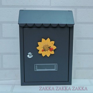 [HOME] 信箱 向日葵信箱 花邊信箱 超取限3件 屋簷造型向日葵鍛鐵信箱 意見箱 郵筒 郵箱