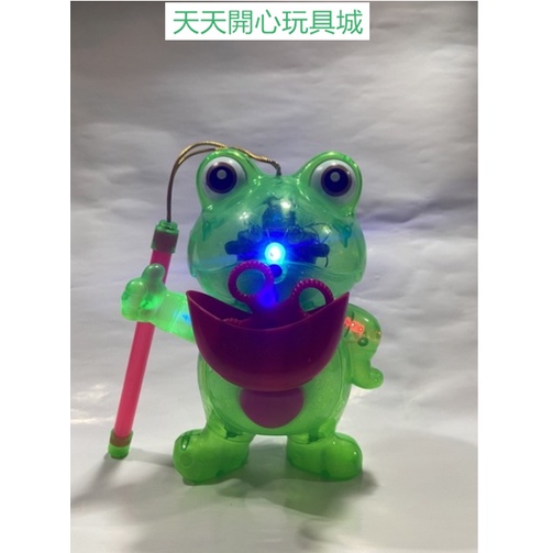 台灣2024青蛙手提電動泡泡機 聲光音效 婚禮氣氛製造機 不沾手 泡泡槍