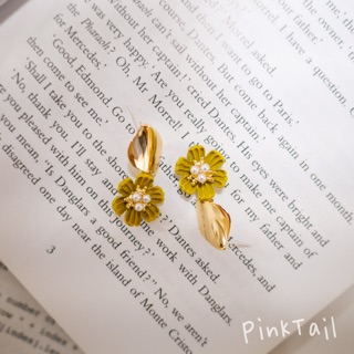 ✿粉紅尾巴PinkTail ✿ 《花園女孩》垂墜 925純銀 純銀 耳針 耳環