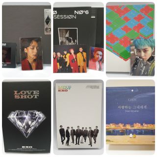 EXO CBX OBSESSION BLOOMING DAYS LOVE SHOT CHEN DEAR MY DEA專輯