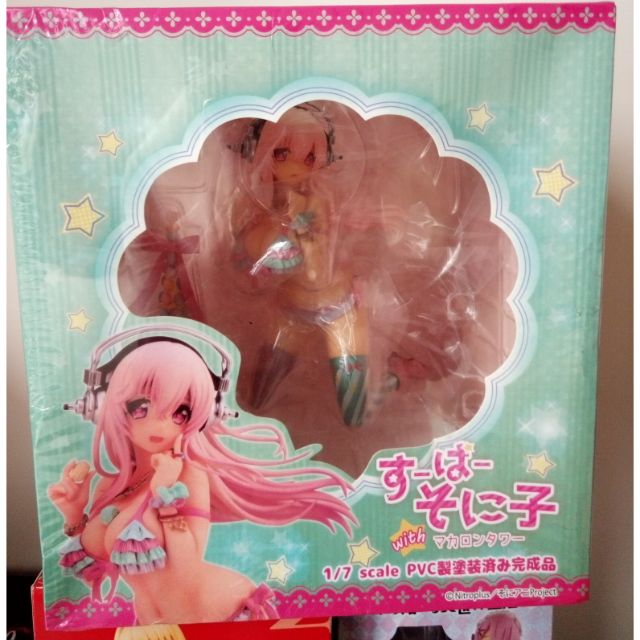 港版現貨 alphamax SUPER SONICO 超級索尼子公仔 with 馬卡龍塔 1/7 模型 公仔