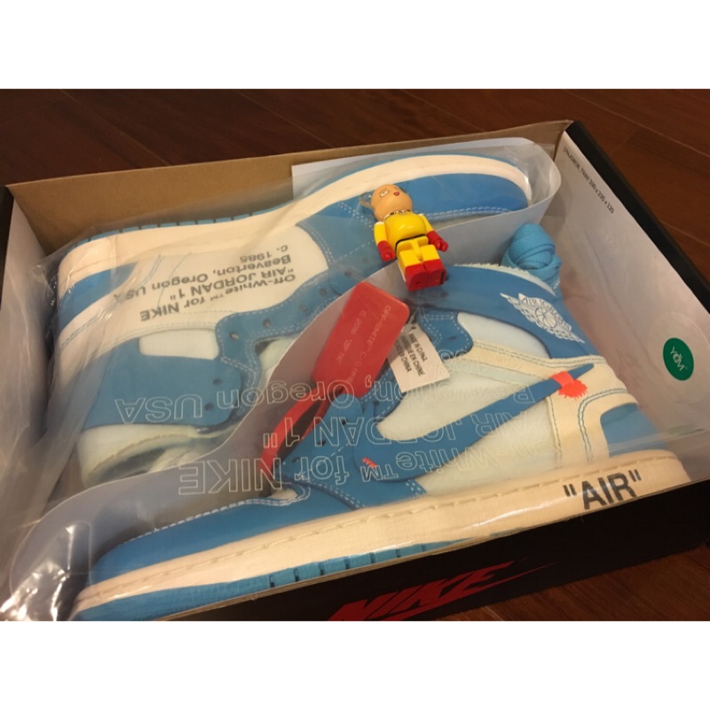 Nike Air Jordan 1 Off White UNC 一代  北卡藍 10號 全新 束帶 臺灣公司貨