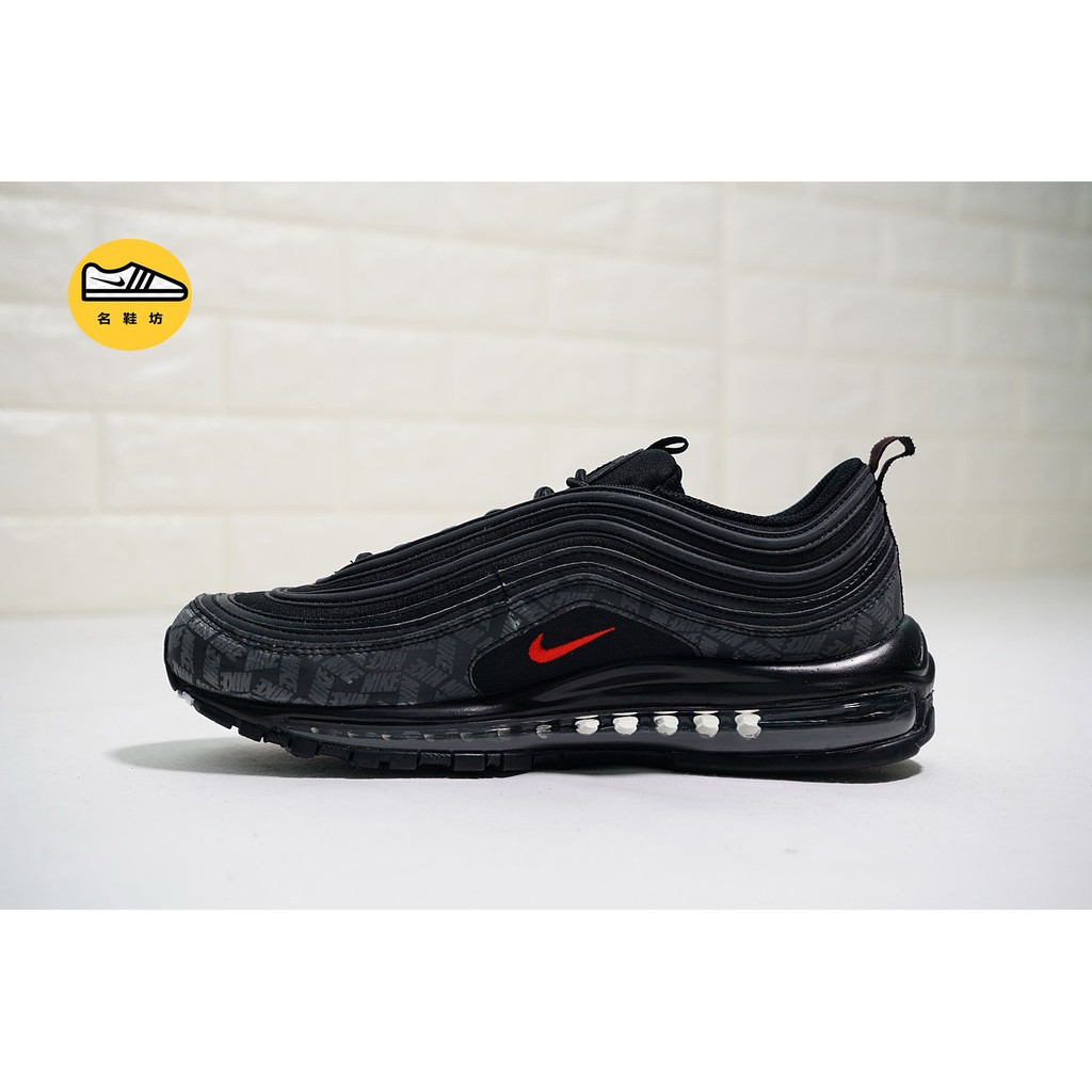 nike air max 97 all over print black red