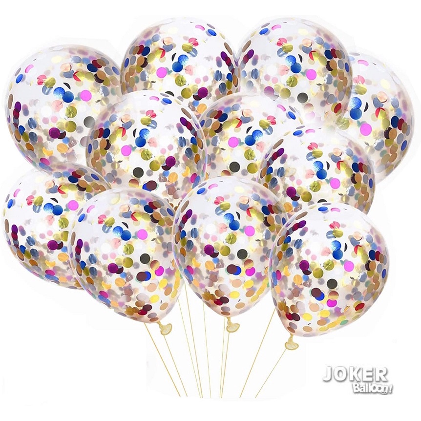 【Joker balloon】【 12寸亮片 金屬氣球 】紙屑氣球 生日派對 婚紗照 場地布置 周歲佈置 【歡樂揪客】