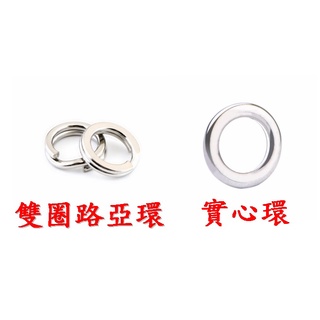 路亞環 轉接環 不鏽鋼壓扁雙圈 實心環 6mm 7mm 8mm 9mm 1.1mm
