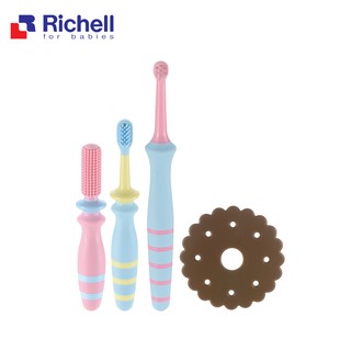 Richell 利其爾｜輔助型牙刷套組 6M~8M