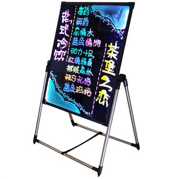 台灣熱銷︱電子螢光板廣告板手寫led看板銀光夜光閃光發光寫字屏小黑板商用宣傳插電彩色懸掛式瑩光板大號60 80