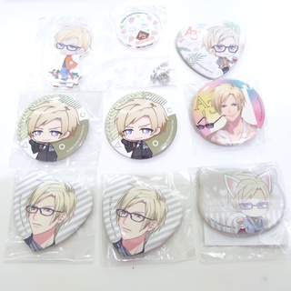 A3! 古市左京 徽章 壓克力立牌 8件組 安利美特cafe 南嘉堂 AGF 現貨【HA2109451】