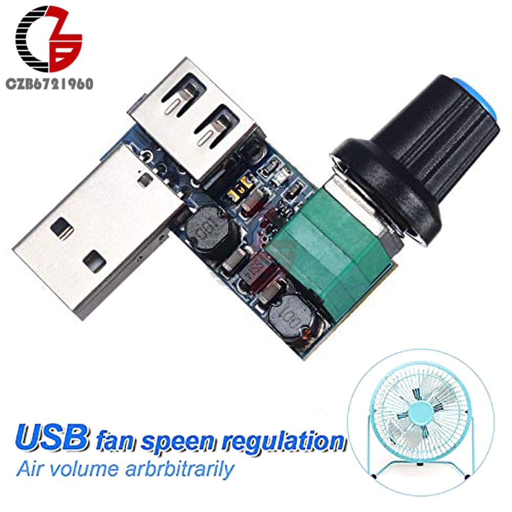 預購穩壓器風扇速度控制器 USB 風扇無級速度控制器調節器速度