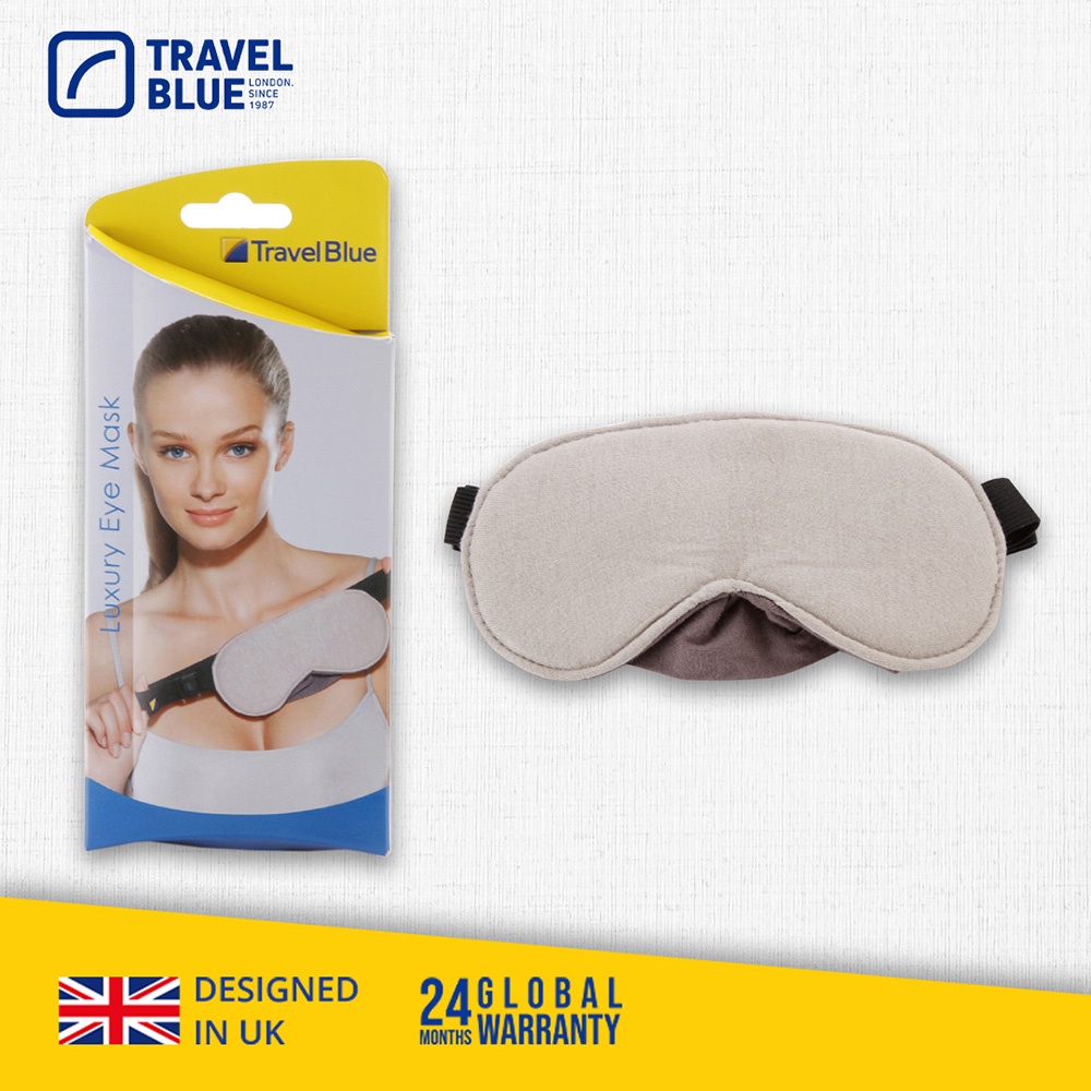 【Travel Blue 藍旅 】Luxury 豪華旅行眼罩  全遮光眼罩 舒適厚棉 親膚透氣眼罩(全球保固24個月)