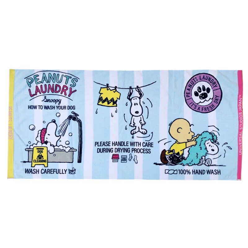 Peanuts 日本環球影城SNOOPY史努比洗香香浴巾 大方巾 毛巾