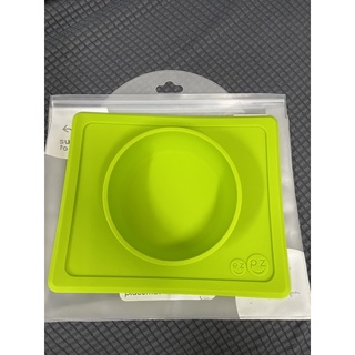 二手美國EZPZ矽膠幼兒餐具 防滑餐盤 快樂餐碗 Happy Mini bowl-蘋果綠