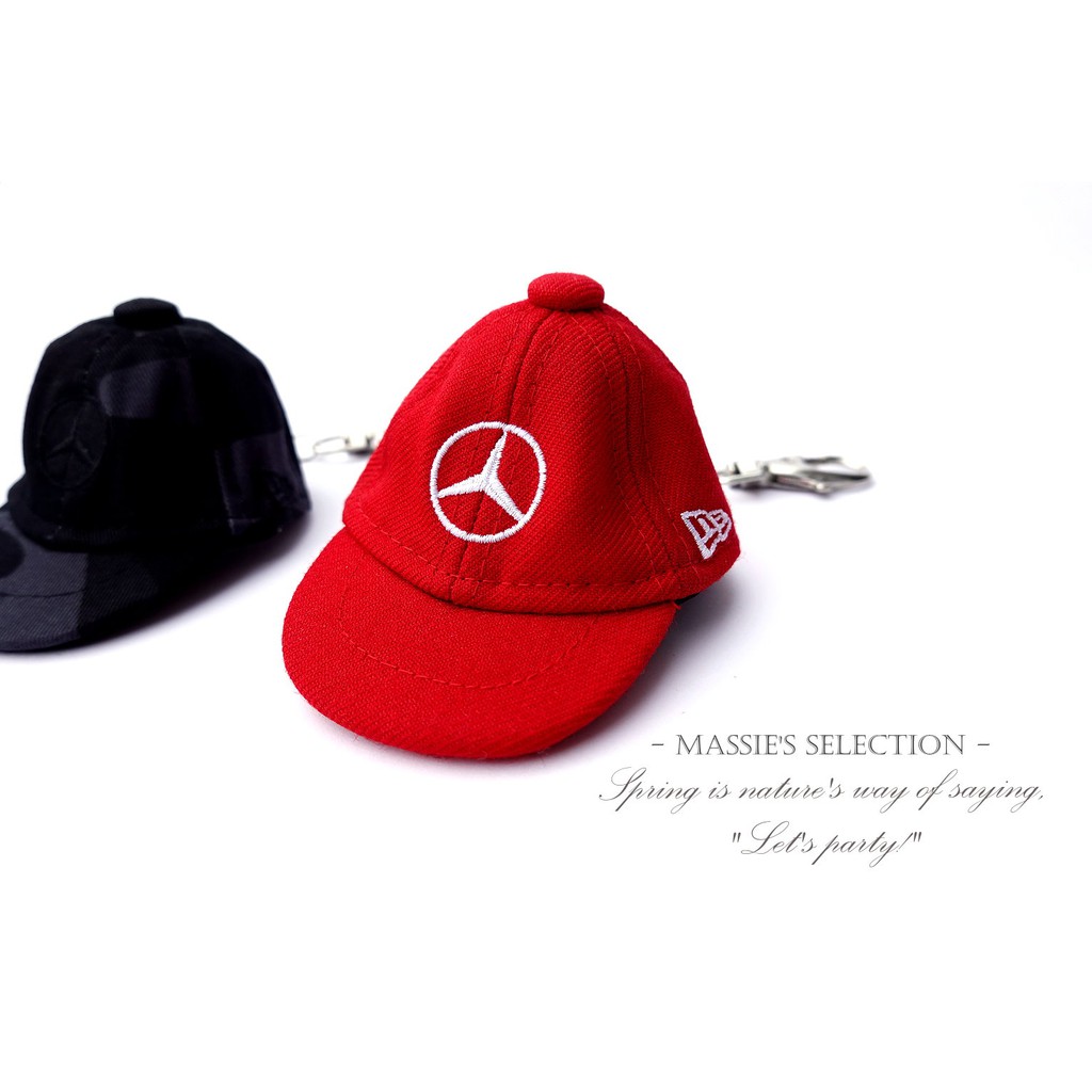 REPL) 紅色 / New Era 賓士帽子造型鑰匙圈 Mercedes Benz 賓士 棒球帽 鑰匙圈 LX
