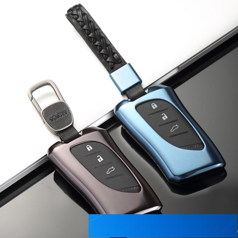 凌志Lexus鑰匙套 ES2018款 15款新ES LS LC汽車鑰匙保護殼 高質感金屬鑰匙圈