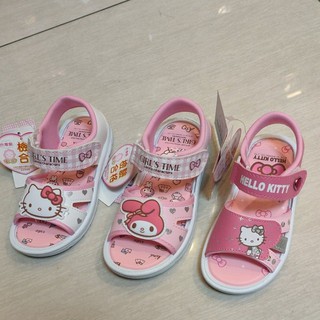 正版 Hello Kitty 凱蒂貓 透氣布 電燈鞋 涼鞋 台灣製