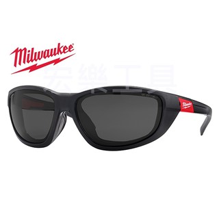 [宏樂工具] Milwaukee 美沃奇 高性能 減震 安全 眼鏡 透明 及 偏光 兩款 護目鏡 衝擊保護 防霧 防碎屑