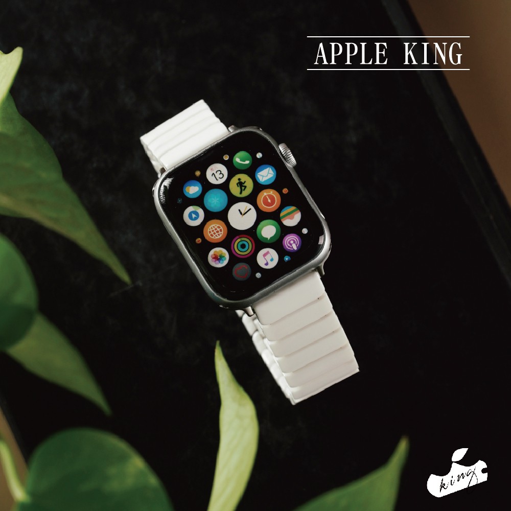 ∥ 國王時計 ∥ 精緻方格陶瓷錶帶 Apple watch通用錶帶