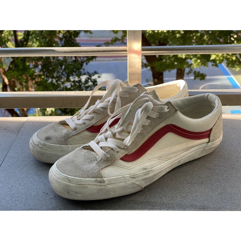 Vans style 36 韓國公司貨 米白 紅線 GD 權志龍 Marshmal 非old skool era 滑板鞋