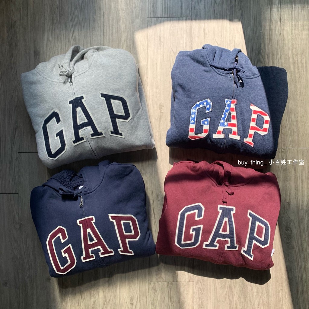 (小百姓美國正品代購) GAP 羔羊絨毛 熊寶寶絨毛 大LOGO字體 男款 內刷毛 休閒連帽外套 帽踢 長袖外套 情侶款