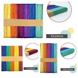 DIY【臺灣現貨】工藝用 彩色木條 工藝用木棒 工藝用冰棒棍