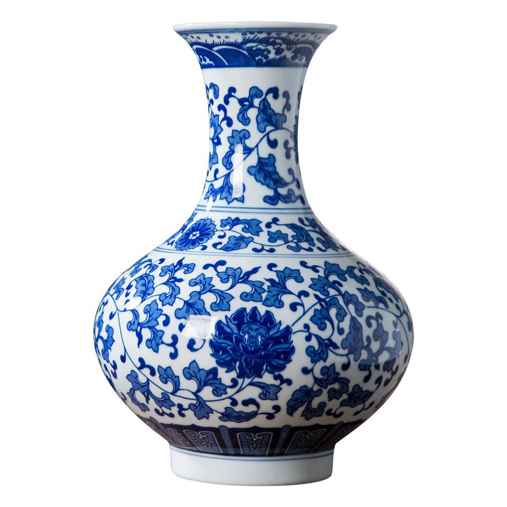 F5h3 景德鎮陶瓷器插花瓶仿古青花瓷花瓶家居客廳玄關博古架裝飾擺 蝦皮購物