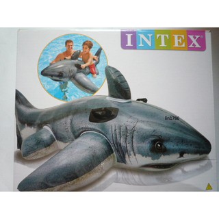 原廠INTEX 57525可愛鯊魚坐騎 夏天玩水游泳 戲水 可愛動物坐騎 溫泉可用(免費檢修 瑕疵換新品)