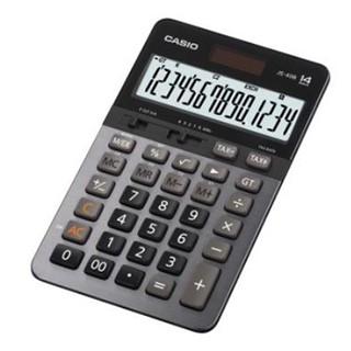 【八度空間】CASIO JS-40B 14位 數計算機.金屬面板.太陽能雙電力