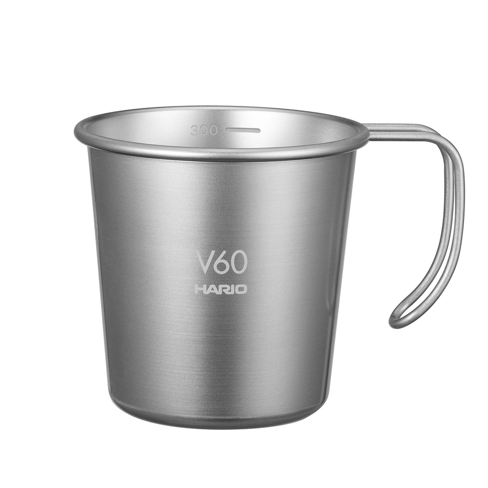 【日本HARIO】V60戶外用金屬推疊杯320ml《WUZ屋子》不鏽鋼杯 露營用杯|