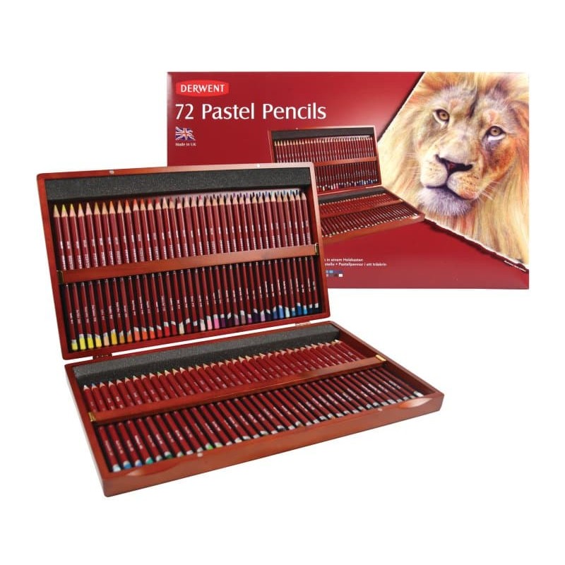 英國DERWENT德爾文 Pastel Pencils 頂級粉彩色鉛筆豪華木盒組-72色