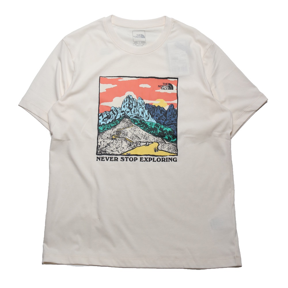 THE NORTH FACE 短T PLACES WE LOVE TEE 米白 夕陽山景 男 NF0A7QUQN3N