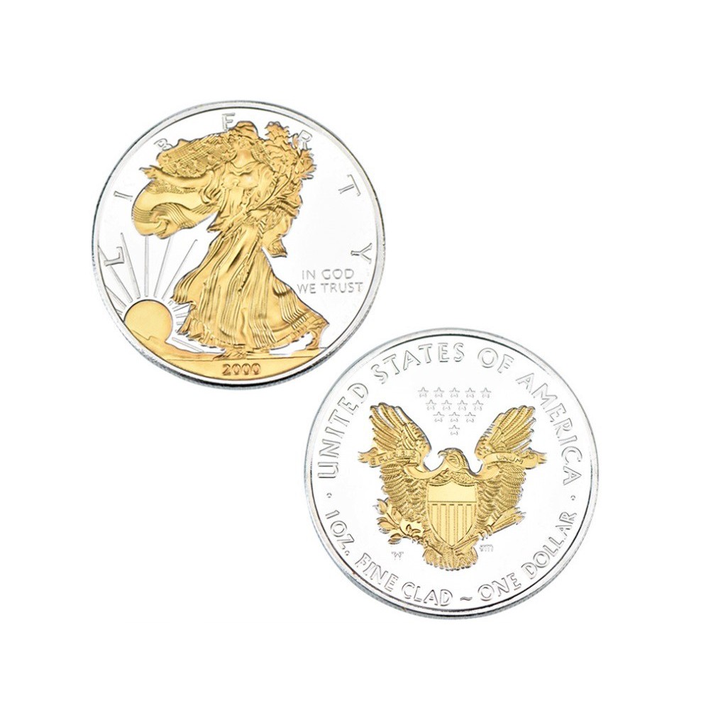 美國自由女神像金銀雙色紀念幣