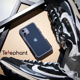 官方直營賣場-太樂芬telephant RENMD 透大象灰框 黑白堆疊色塊配色 - iphone11~13多型號提供