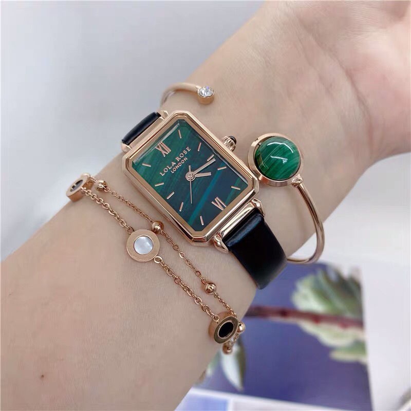爆款推薦正品 lola rose 手表女高級感ins風 小綠表復古氣質 時尚女手表