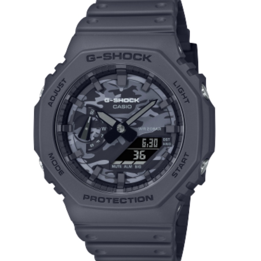 CASIO G-SHOCK 農家橡樹GA-2100CA-8A都市叢林鐵灰200M防水/麗寶錶樂園