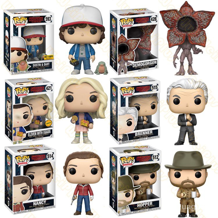 Q版公仔funko Pop怪奇物語stranger Things博士食人花手辦模型公仔鑰匙扣 蝦皮購物