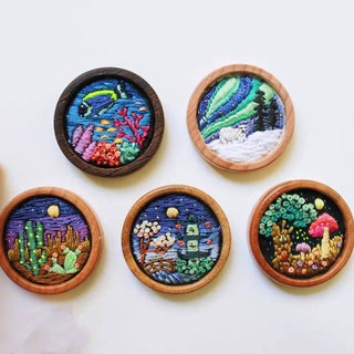 🐟飛魚小舖🐟現貨【送繡繃】3d刺繡初級新手手工創意刺繡diy新手基礎十字繡蘇繡絲帶繡材料包