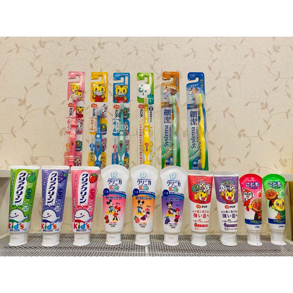 ✨日本進口📦日本 🇯🇵 熱銷！ 花王 Kao 獅王 LION 兒童牙刷 兒童牙膏 巧虎牙刷 麵包超人牙膏 米奇 #VK