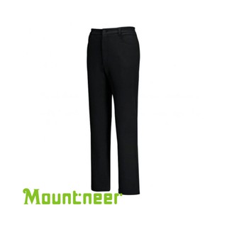 【Mountneer 山林 男款 SOFT SHELL窄管保暖長褲《黑》】22S07/透氣/抗風/休閒長褲/悠遊山水