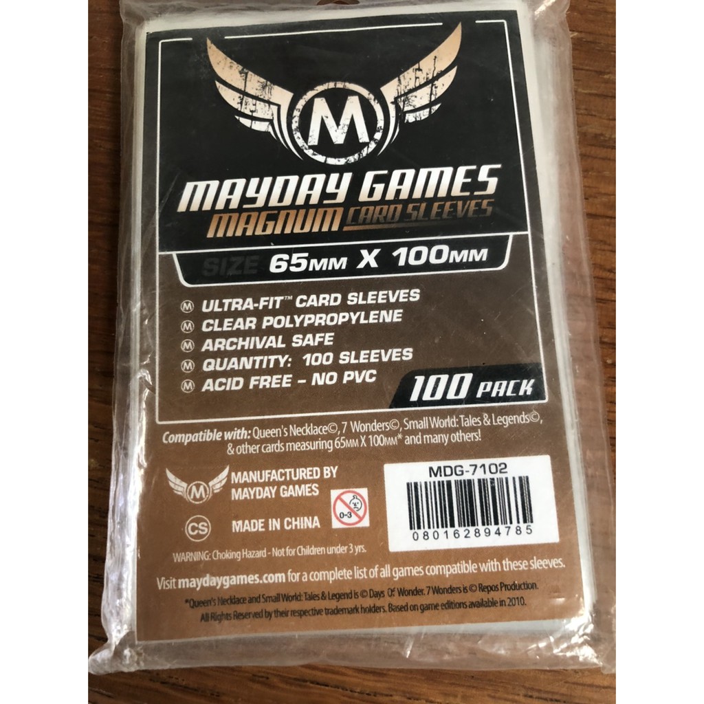 (65x100mm) 6.5*10 Mayday Games Magnum Platinum Card Sleeve