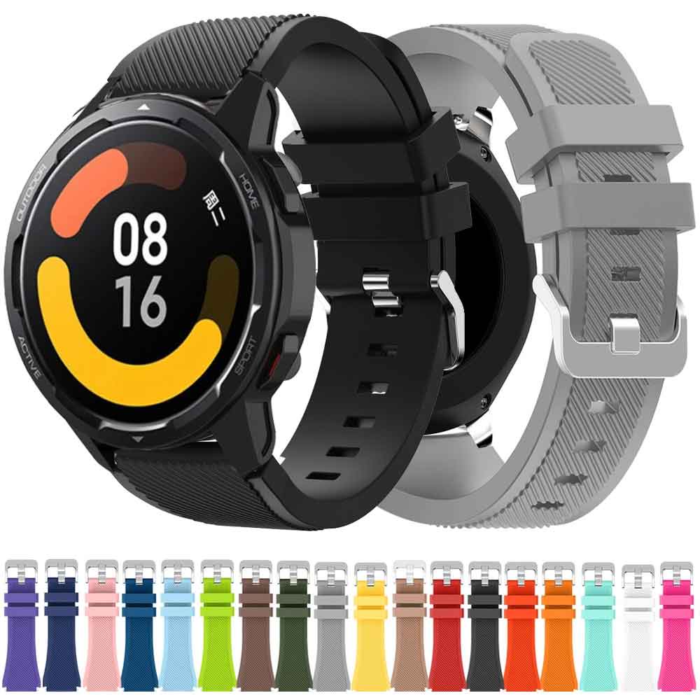 小米手錶 S1 Active Global Version 錶帶 22mm 矽膠手鍊可更換 Smartwatch 腕帶配