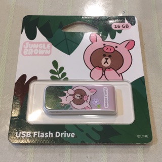 LINE FRIENDS USB隨身碟 16GB Jungle Brown 熊大 臺灣生產製造