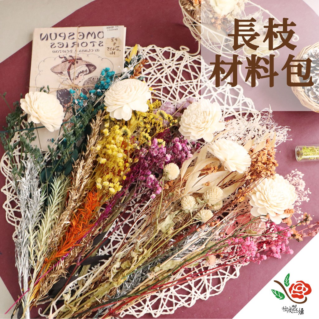 Diy乾燥花束長枝材料包現貨多色系材料包 極度花燥 花束拍攝道具不凋花乾燥花永生花花材手作裝飾 蝦皮購物