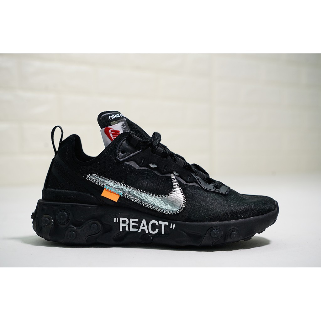 正品100%👆Off-white x Nike Upcoming React Element 87 全黑透明| 蝦皮購物